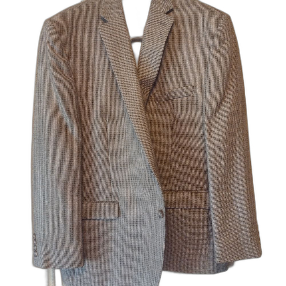 Chaps Gray Sport Coat Classic Tailored Blazer